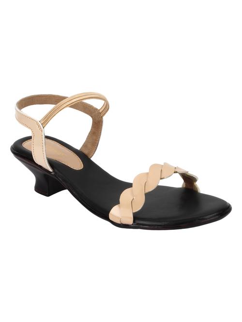 beige patent back strap sandals - 15195223 - Standard Image - 1