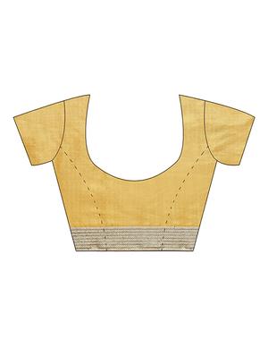 mustard art silk bordered saree with blouse - 15195613 - Standard Image - 3