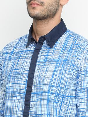 blue cotton casual shirt - 15195680 - Standard Image - 4