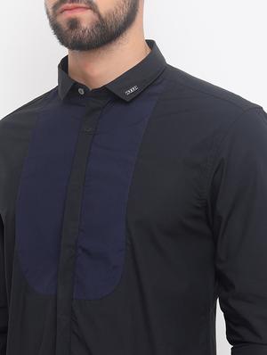black cotton casual shirt - 15195693 - Standard Image - 4