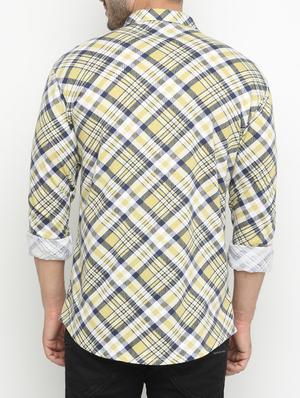 yellow cotton casual shirt - 15195727 - Standard Image - 3