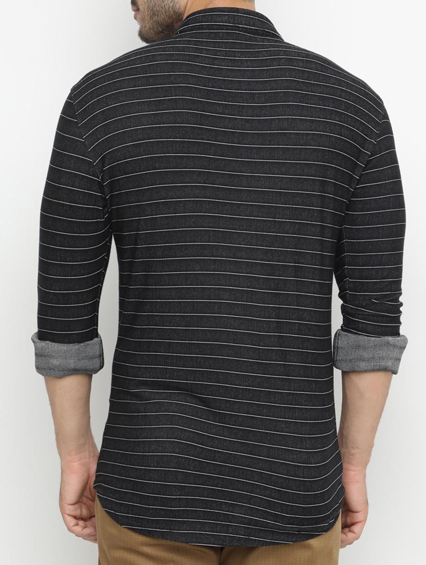 black cotton casual shirt - 15195850 - Zoom Image - 3