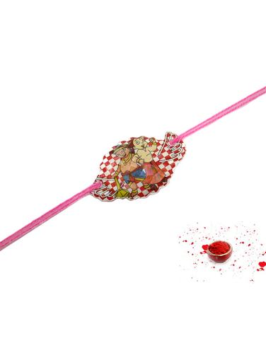 Kids Pink Rakhi - 15196049 - Very Small Image - 1
