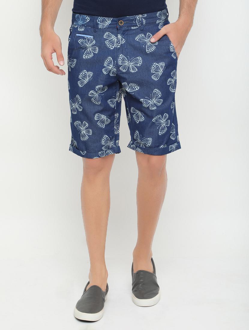 navy blue denim shorts - 15197095 - Zoom Image - 1