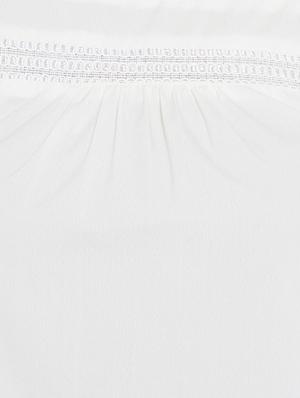 solid white crepe top - 15197955 - Standard Image - 4
