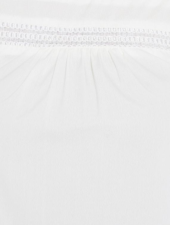 solid white crepe top - 15197955 - Zoom Image - 4