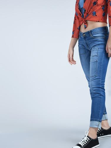 blue denim stone wash jeans - 15198543 - Very Small Image - 1