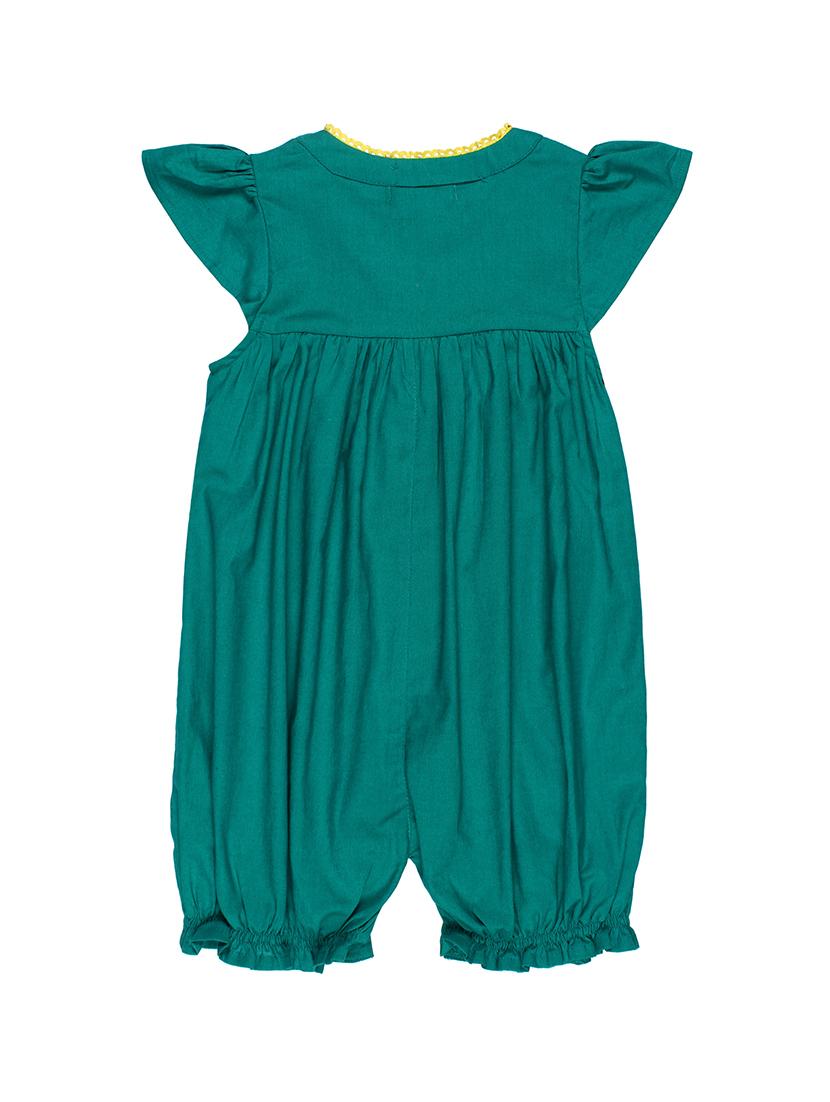 green cotton playsuit - 15199120 - Zoom Image - 2
