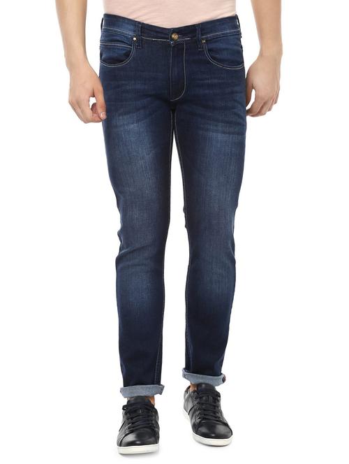 blue cotton washed jeans - 15199164 - Very Small Image - 1