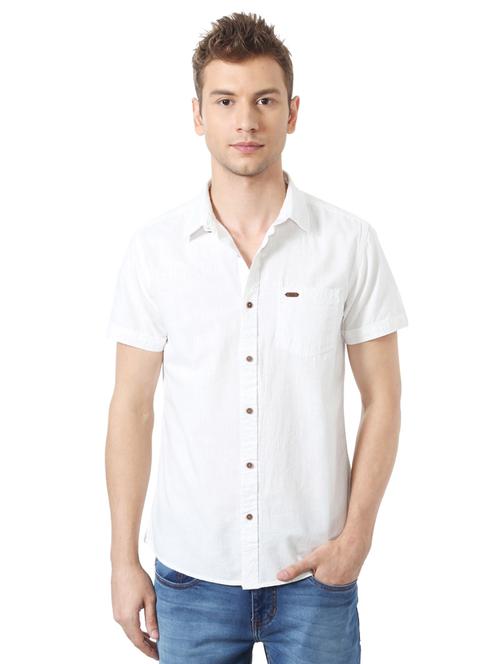 white cotton casual shirt - 15199175 - Very Small Image - 1