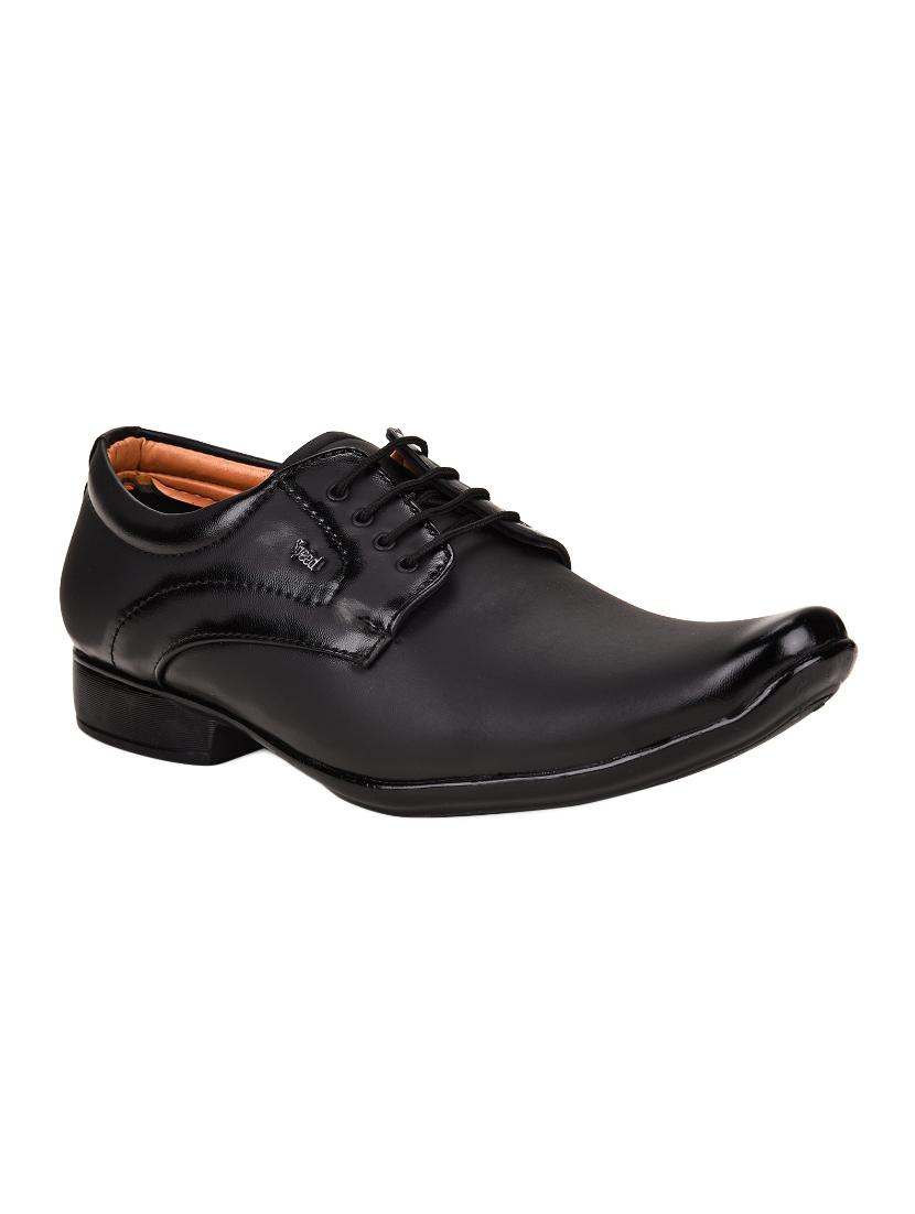 black leatherette lace-up derby - 15200083 - Zoom Image - 1