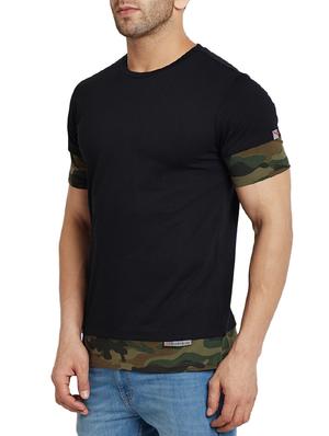black cotton solid t-shirt - 15200581 - Standard Image - 2