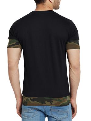 black cotton solid t-shirt - 15200581 - Standard Image - 3