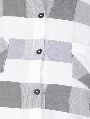 roll up sleeves checekered shirt - 15200621 - Standard Image - 4