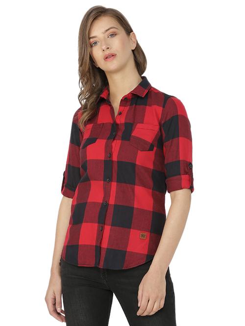 pocket patch chekered top - 15200623 - Standard Image - 1