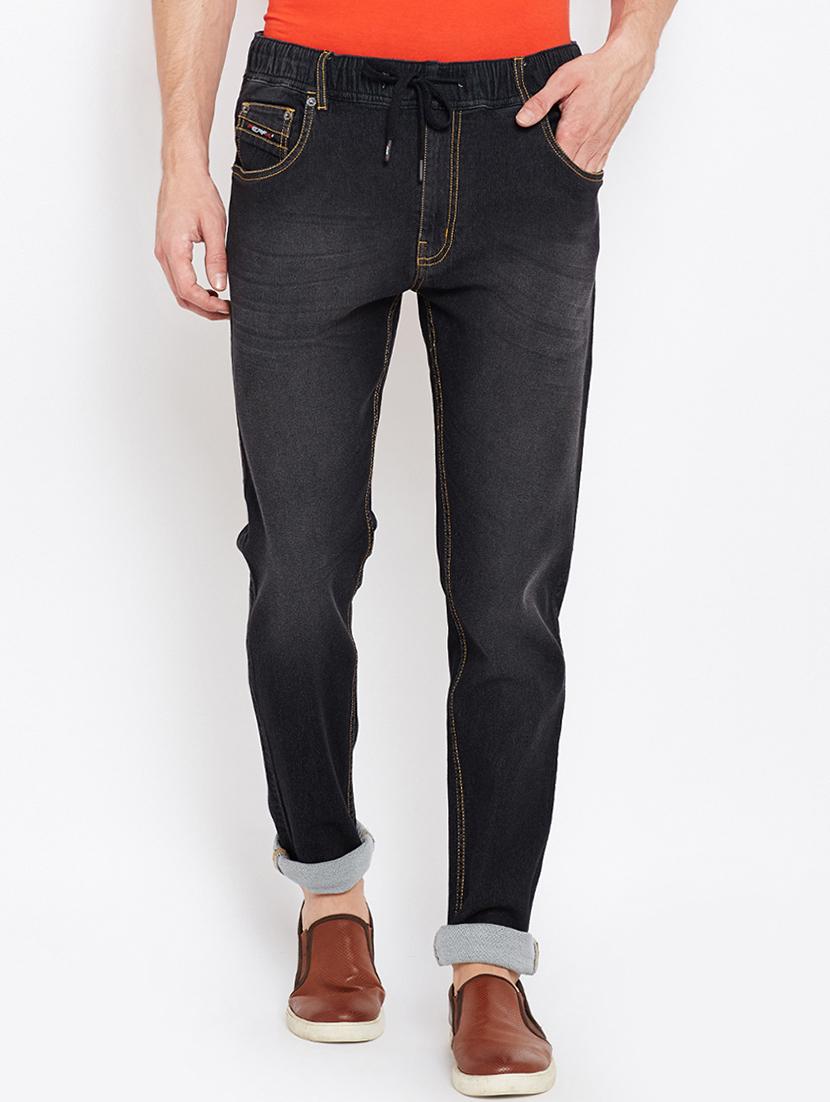 black cotton washed jeans - 15202715 - Zoom Image - 1