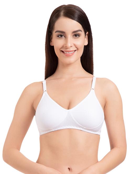 white solid cotton t-shirt bra - 15203779 - Standard Image - 1