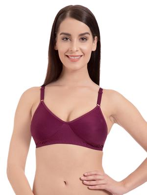 set of 2 purple solid cotton t-shirt bra - 15203819 - Standard Image - 2