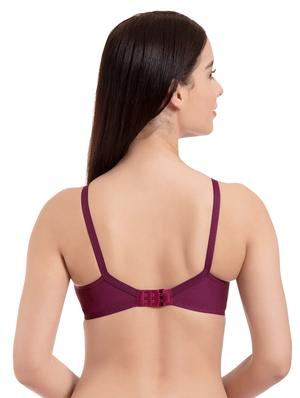 set of 2 purple solid cotton t-shirt bra - 15203819 - Standard Image - 3