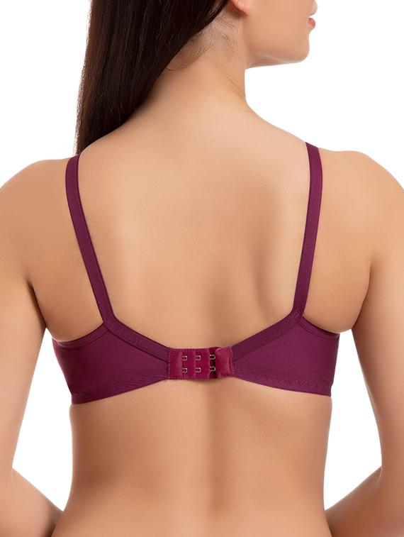 set of 2 multicolored solid cotton t-shirt bras - 15203827 - Zoom Image - 3