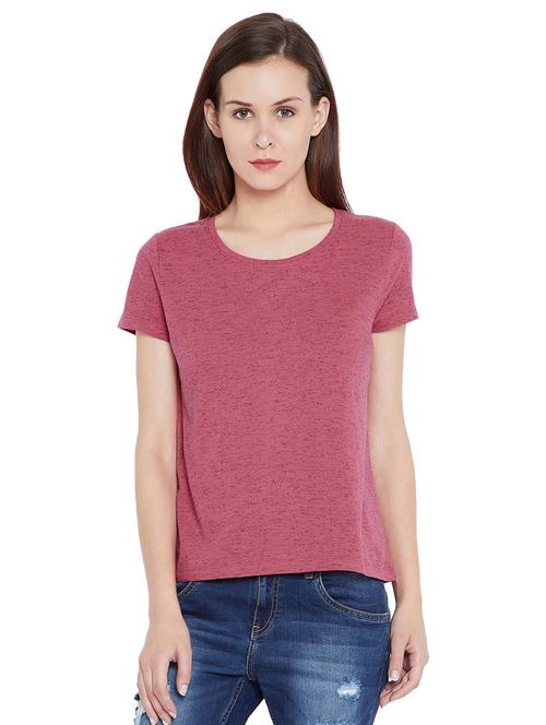 pink solid viscose tee - 15203865 - Standard Image - 1