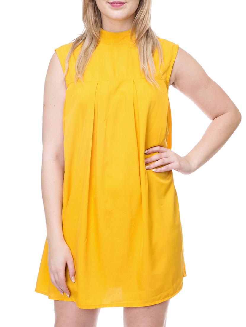 yellow solid shift dress - 15205346 - Zoom Image - 1