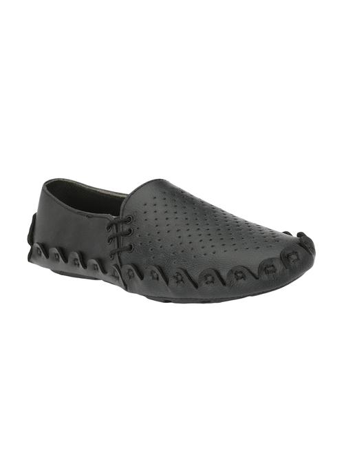 black leatherette casual slipon - 15205944 - Standard Image - 1