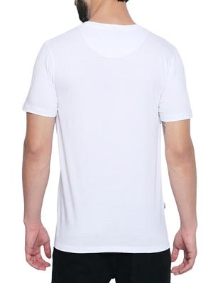 white cotton front print t-shirt - 15206348 - Standard Image - 3