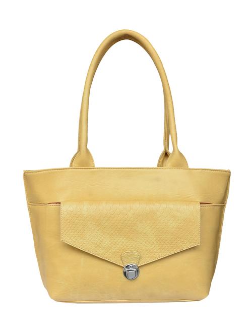 beige leatherette (pu) regular handbag - 15207066 - Standard Image - 1