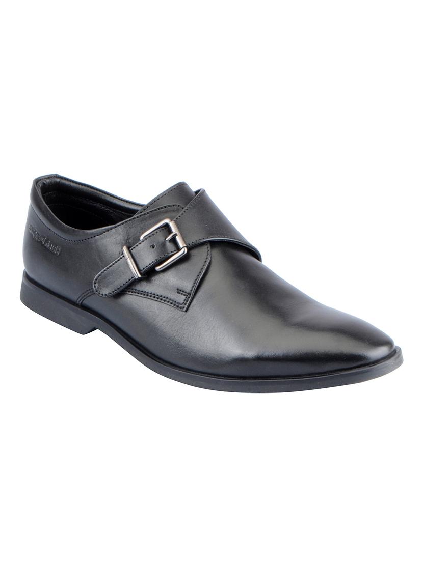 black Leather slip on monk strap - 15207153 - Zoom Image - 1