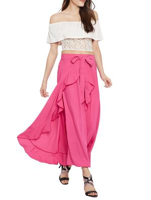tie front ruffled palazzo - 15208260 - Standard Image - 4