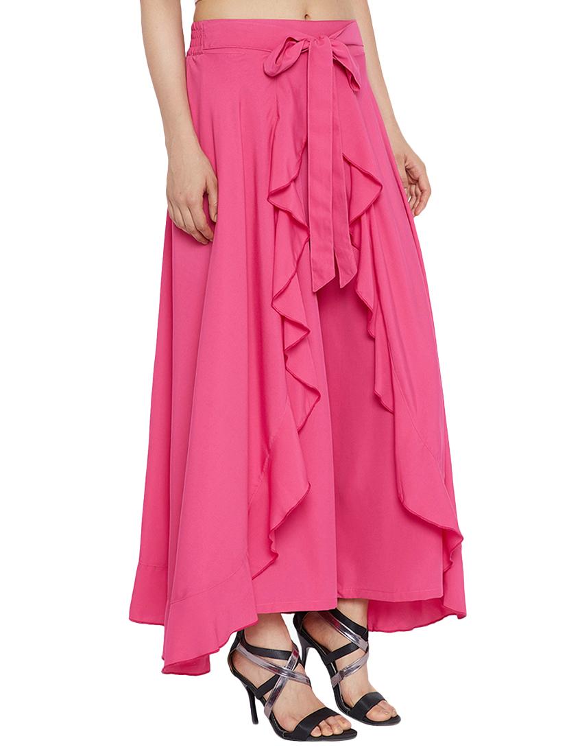 tie front ruffled palazzo - 15208260 - Zoom Image - 2