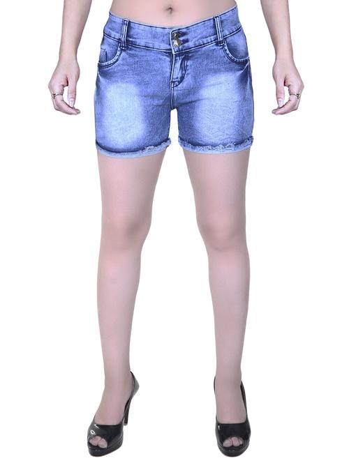 blue denim shorts - 15211086 - Standard Image - 1