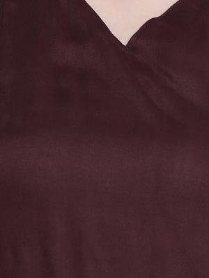 hickroy brown detail kurta - 15212926 - Standard Image - 4