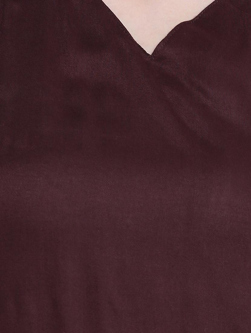 hickroy brown detail kurta - 15212926 - Zoom Image - 4