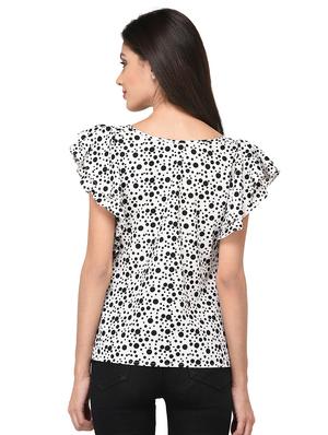white polyester regular top - 15213090 - Standard Image - 3