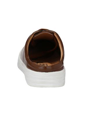 tan leatherette lace up sneakers - 15213795 - Standard Image - 3