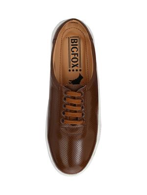 tan leatherette lace up sneakers - 15213795 - Standard Image - 4