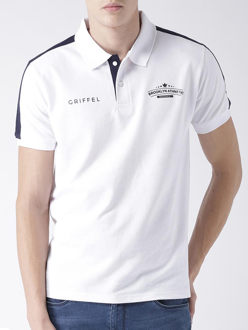 white cotton blend polo t-shirt - 15213930 - Zoom Image - 1