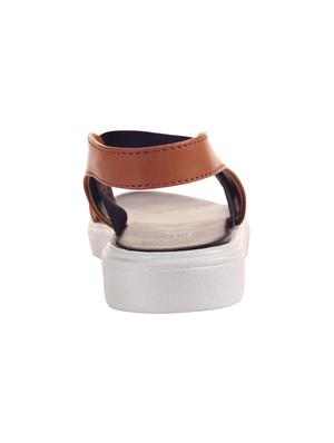 brown faux leather back strap sandals - 15213969 - Standard Image - 3