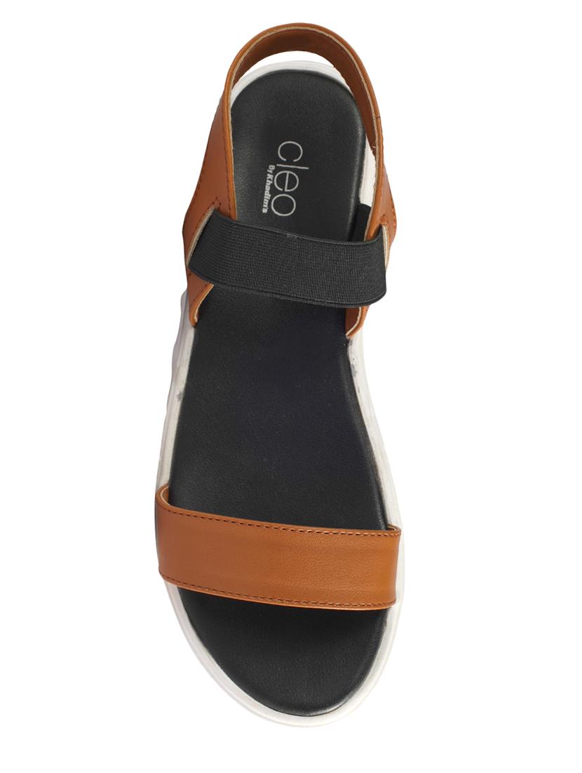 brown faux leather back strap sandals - 15213969 - Zoom Image - 4