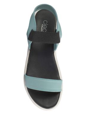 blue faux leather back strap sandals - 15213970 - Standard Image - 4