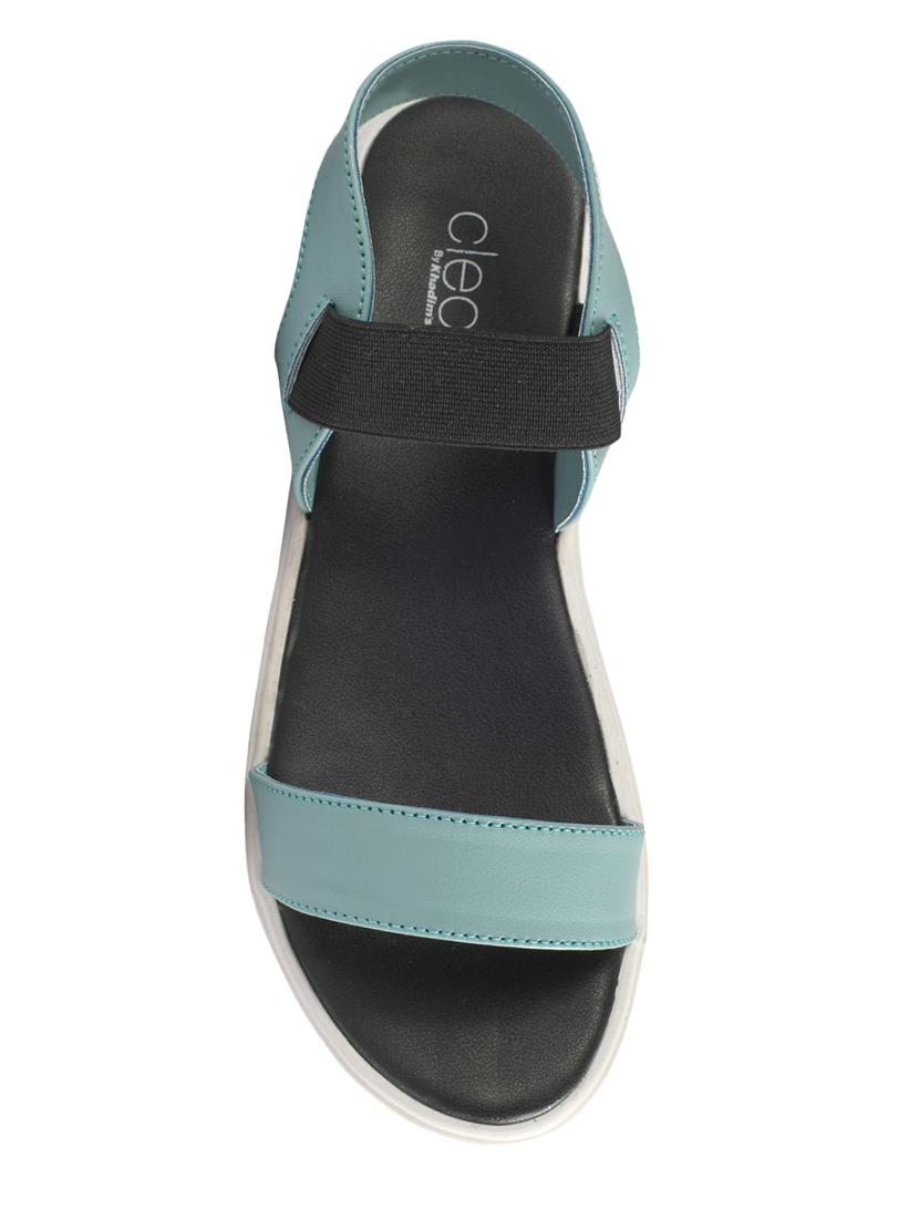 blue faux leather back strap sandals - 15213970 - Zoom Image - 4