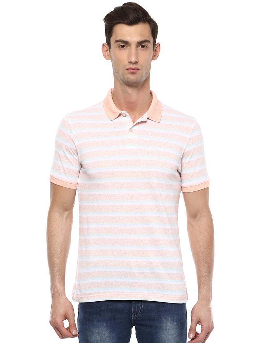 orange cotton blend polo t-shirt - 15214644 - Zoom Image - 1