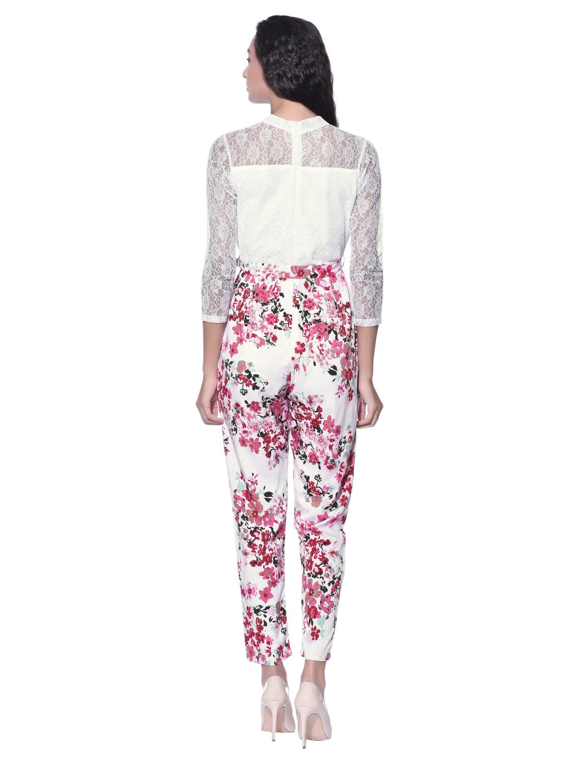 floral crepe full leg jumpsuit - 15215843 - Zoom Image - 3
