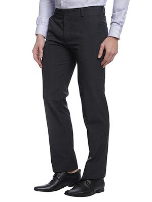 grey cotton flat front formal trouser - 15216198 - Standard Image - 2