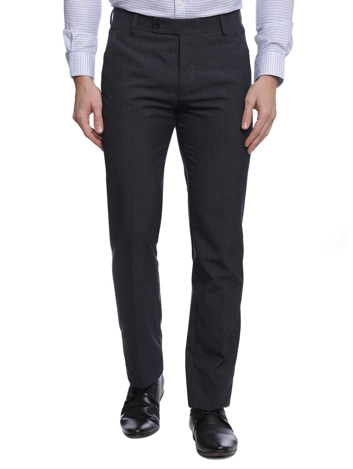 grey cotton flat front formal trouser - 15216198 - Zoom Image - 1