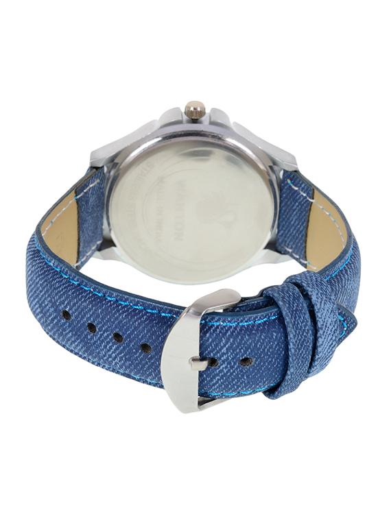jay creation blue leather belt men's analog watch - 15216935 - Zoom Image - 2