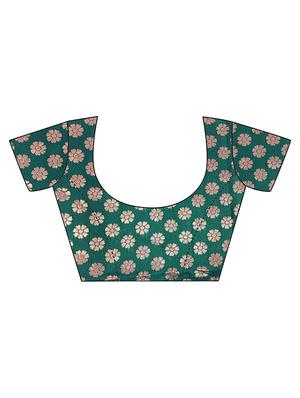 green silk flared lehenga - 15218009 - Standard Image - 2