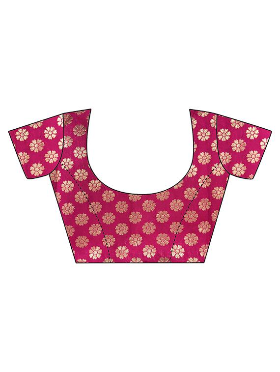 pink silk flared lehenga - 15218012 - Zoom Image - 2